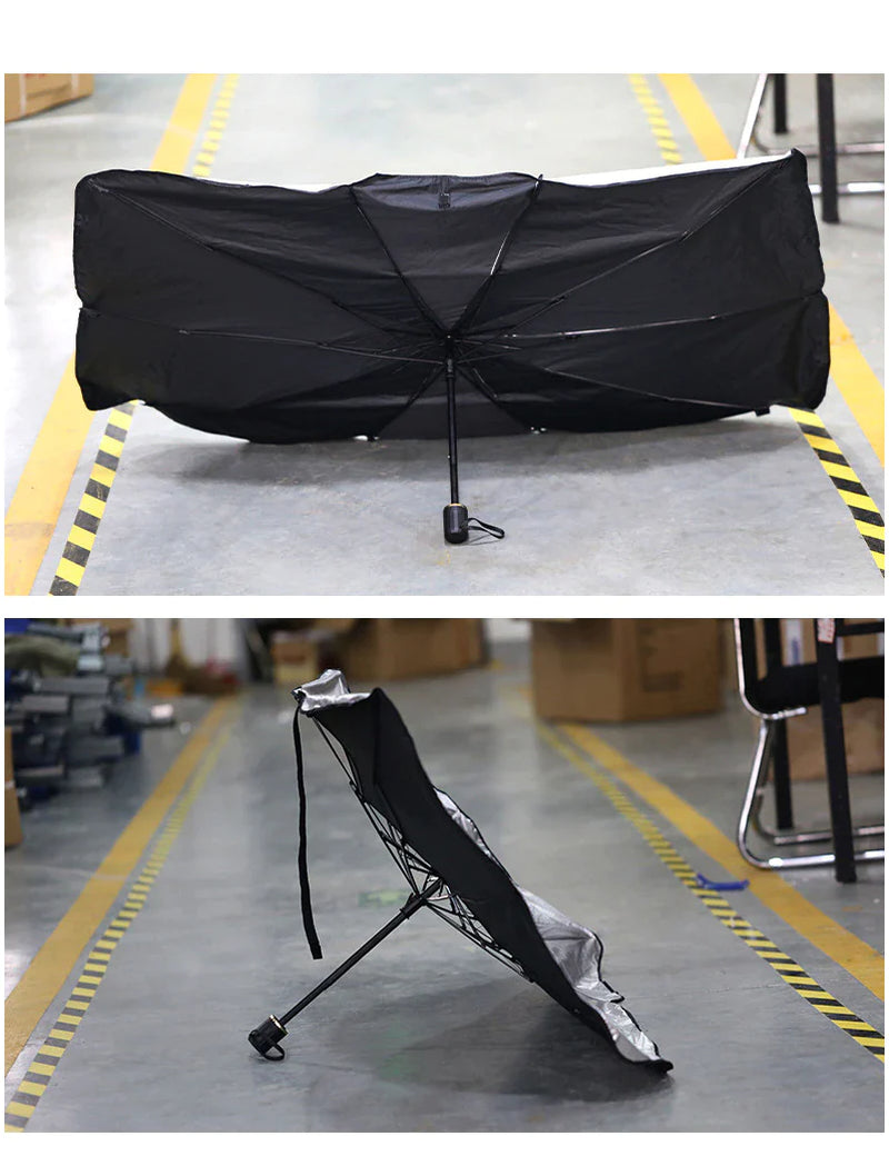 Ultimate 51" Foldable Car Windshield Sun Shade Umbrella - Protect Your Vehicle in Style!