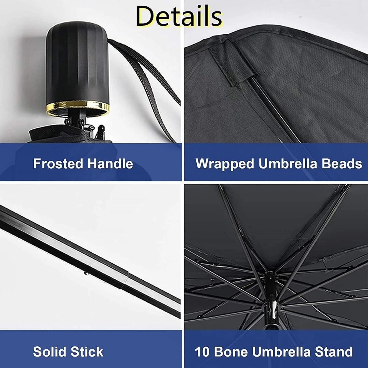 Ultimate 51" Foldable Car Windshield Sun Shade Umbrella - Protect Your Vehicle in Style!