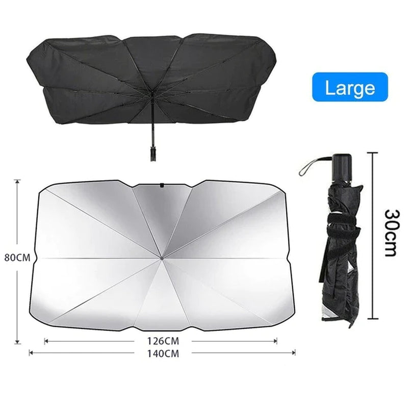 Ultimate 51" Foldable Car Windshield Sun Shade Umbrella - Protect Your Vehicle in Style!