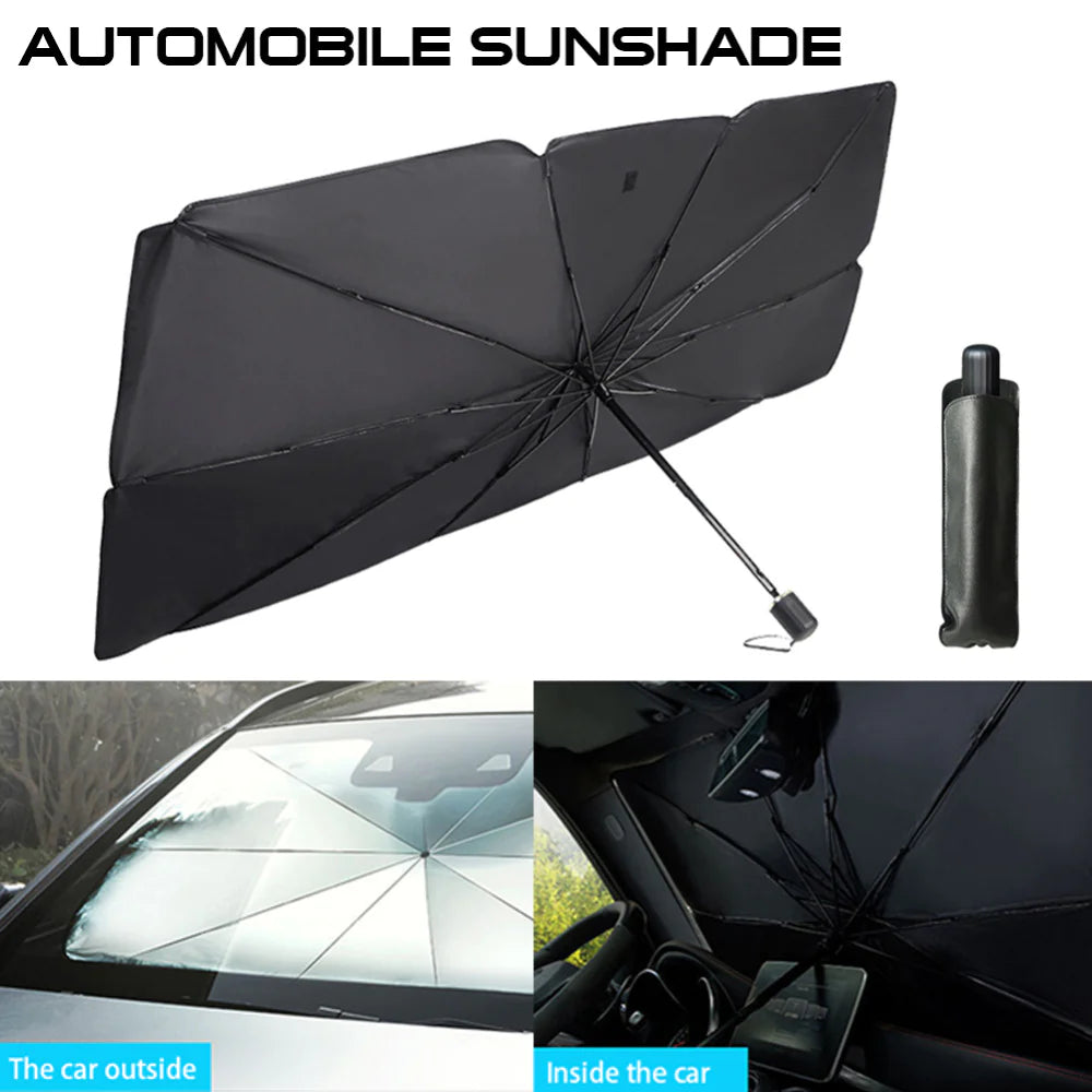 Ultimate 51" Foldable Car Windshield Sun Shade Umbrella - Protect Your Vehicle in Style!