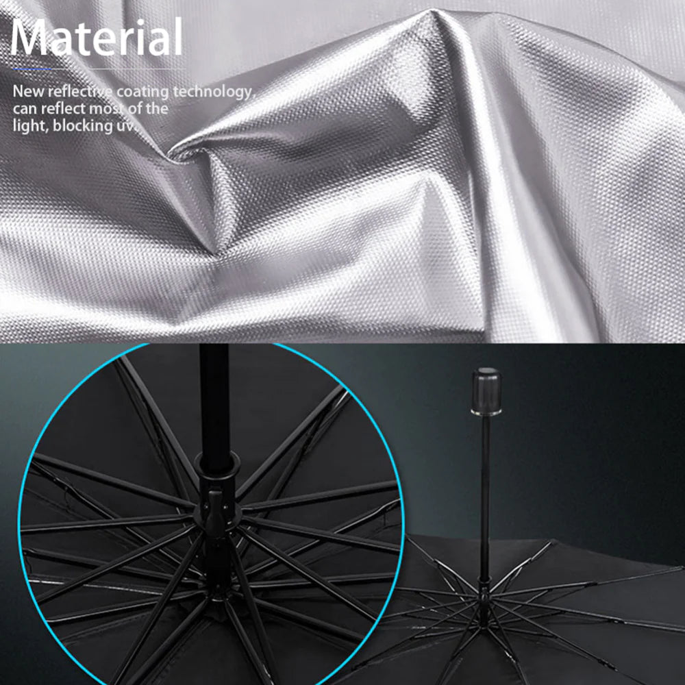 Ultimate 51" Foldable Car Windshield Sun Shade Umbrella - Protect Your Vehicle in Style!
